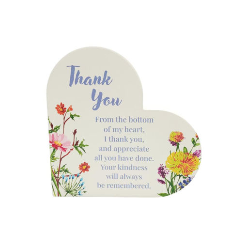 Picture of THANK YOU WOOD HEART PLAQUE